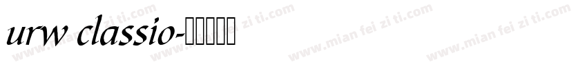 urw classio字体转换